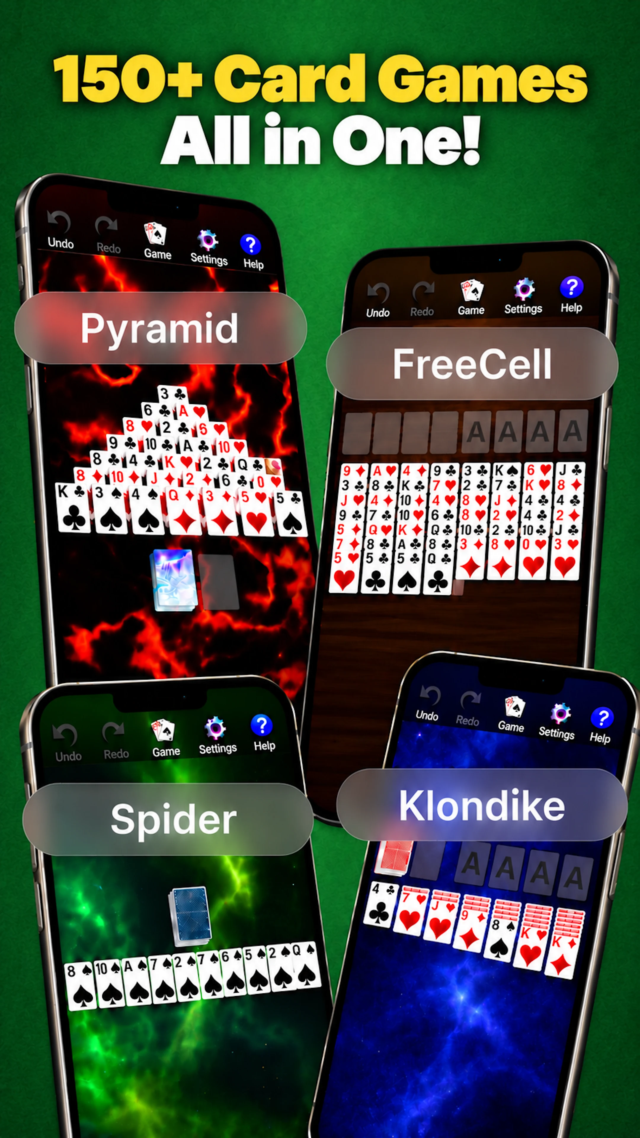 150+ Card Games Solitaire Pack screenshot